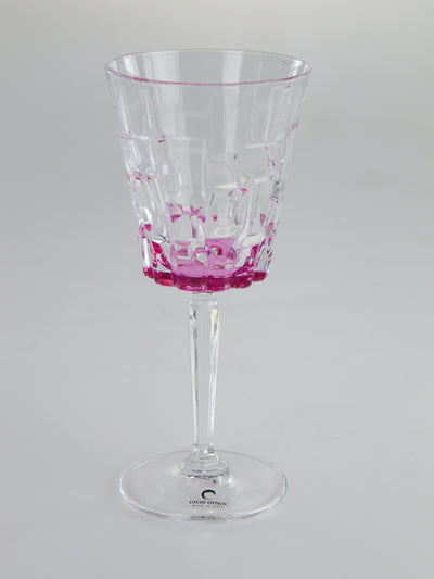 Liscio Ottico - Set of 6 Water Glasses with Block Design
