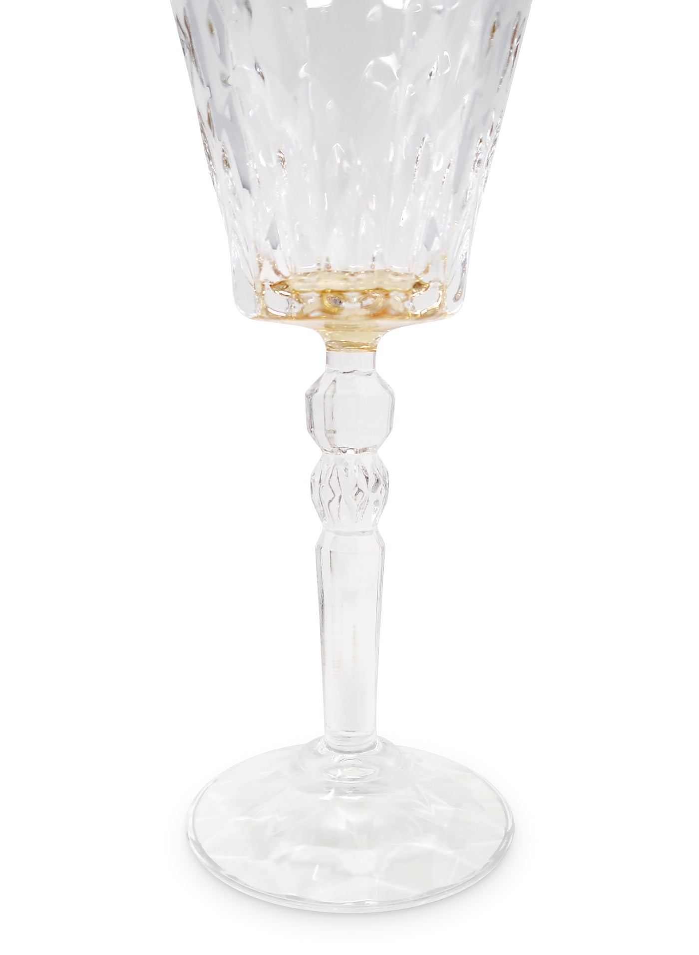 Liscio Ottico- Set of 6 Water Glasses with Dimond Cut