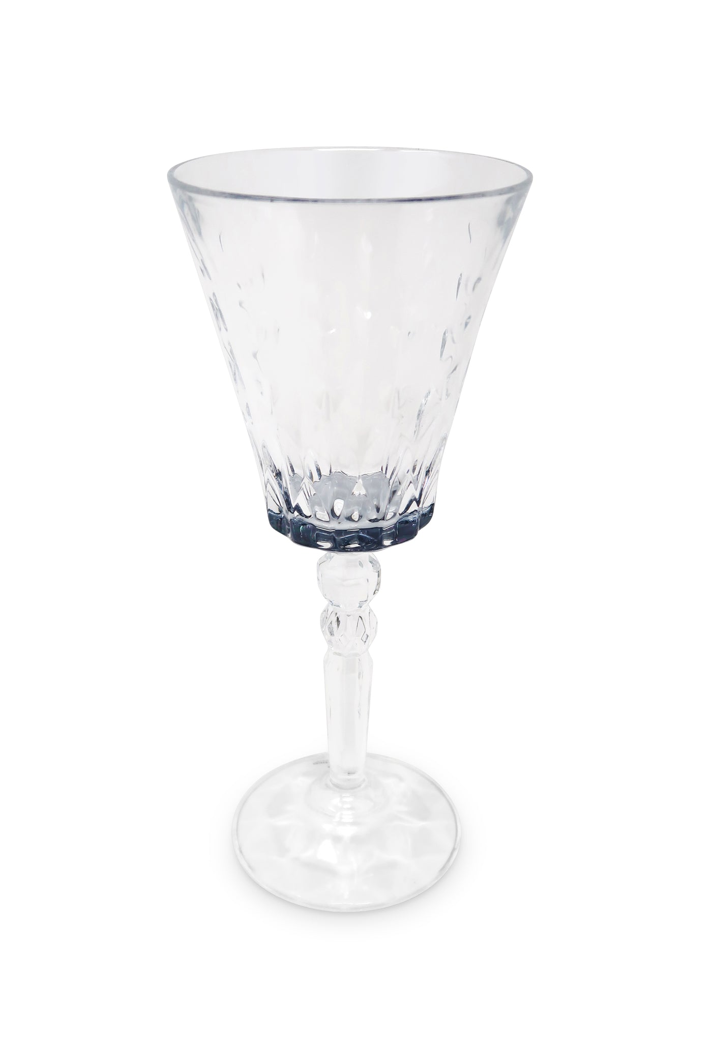 Liscio Ottico- Set of 6 Water Glasses with Dimond Cut