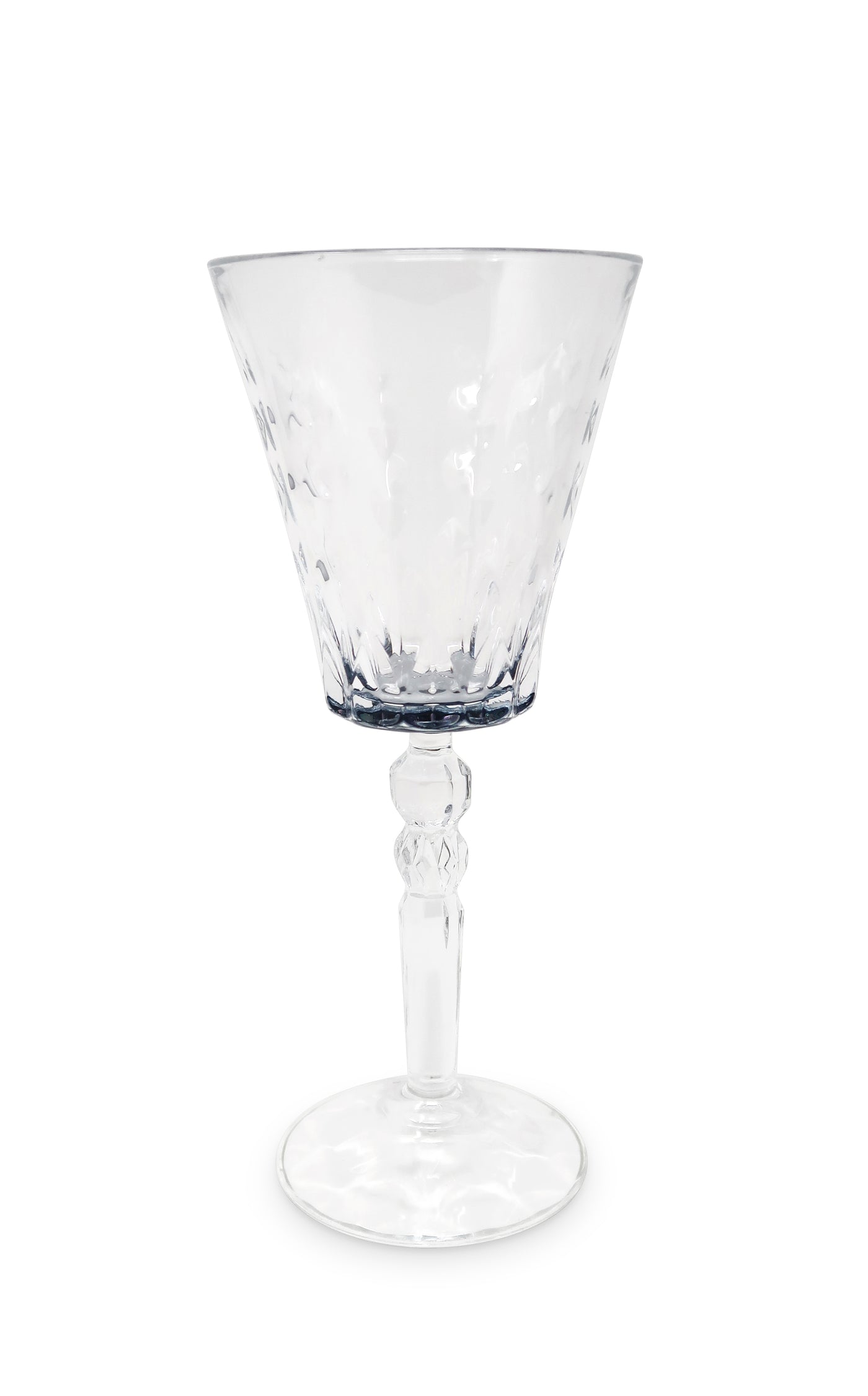 Liscio Ottico- Set of 6 Water Glasses with Dimond Cut