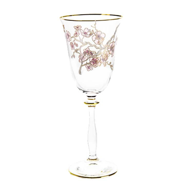 Set of 4 Glasses with Gold Design