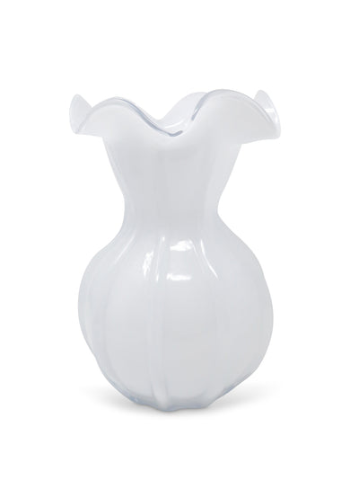 White Glass Vase (Available in 3 sizes)