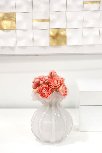 White Glass Vase (Available in 3 sizes)