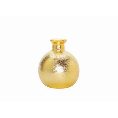 Gold Diffuser Tall White Flower, "Lily of The Valley" scent