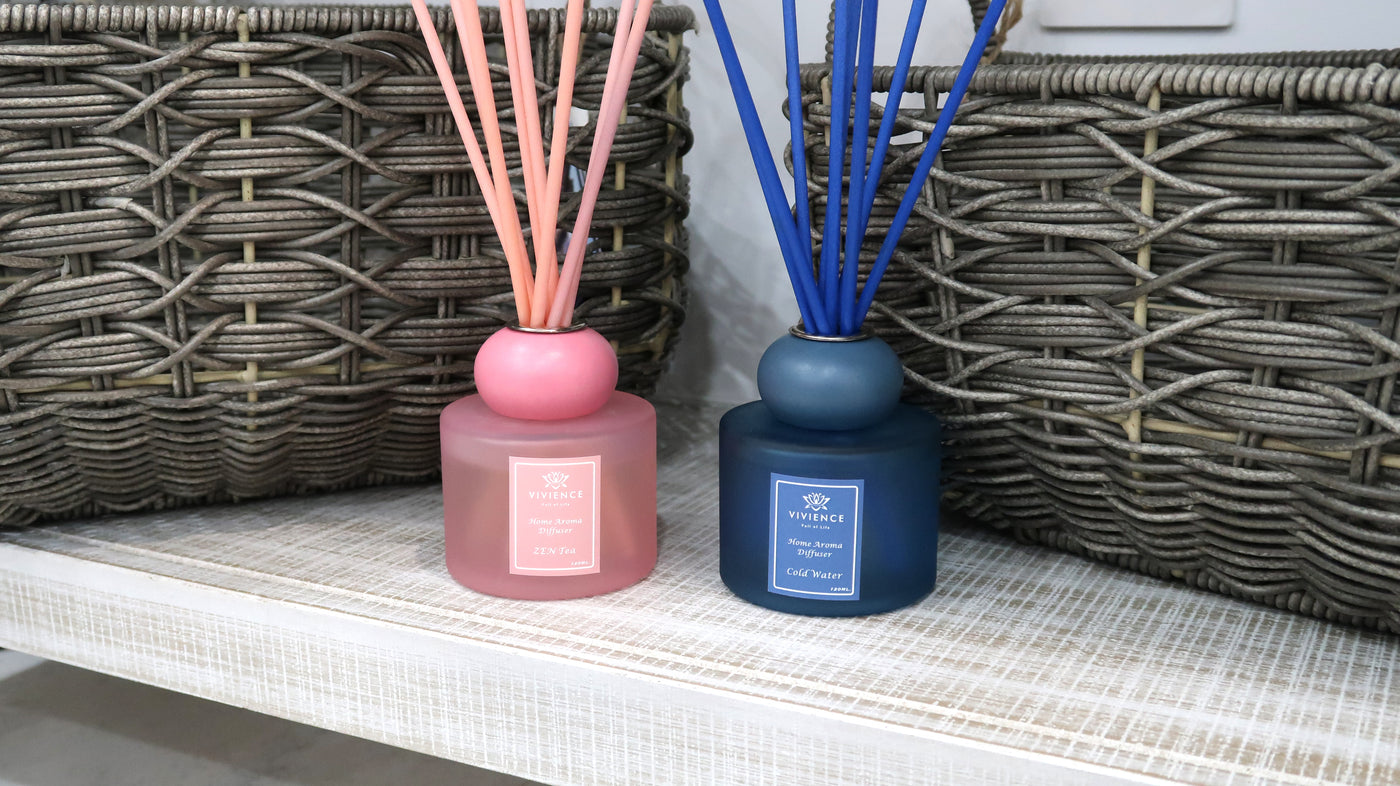 Set of 2 Diffusers Blue & Pink