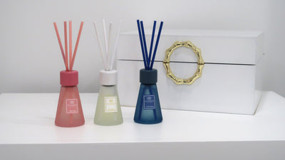 Set of 3 Cone Shaped Reed Diffusers Assorted Colors