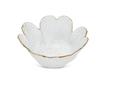 Flower Shaped Bowl with Gold Rim