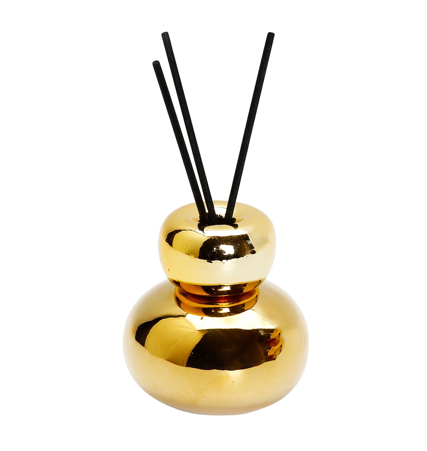 Gold Round Reed Diffuser, "Lily of The Valley" Scent