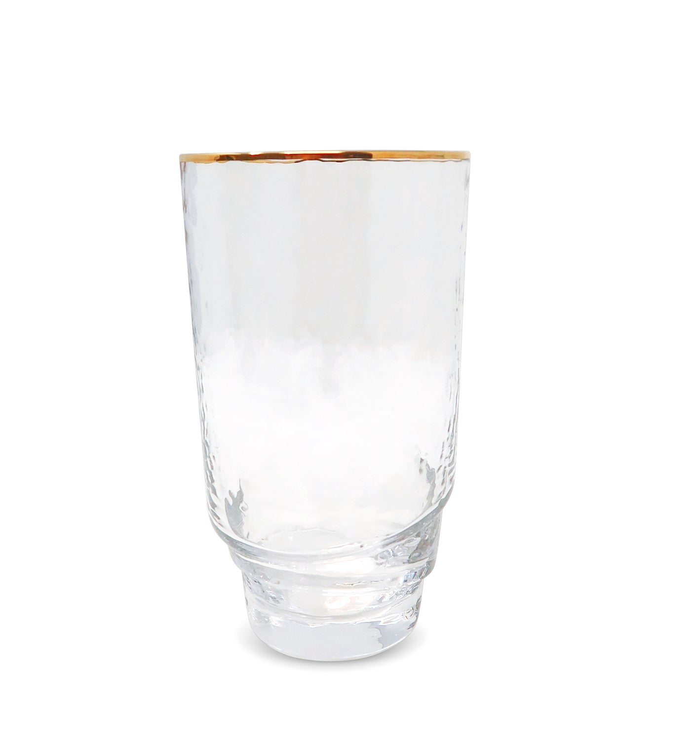 Set of 6 Designed Bottom Glasses with Gold Rim