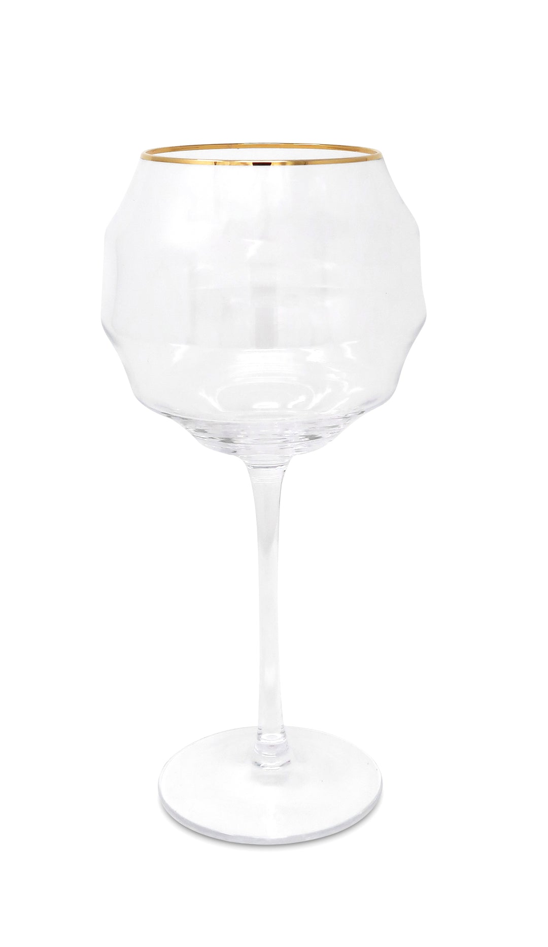 Set of 6 Unique Shaped Glasses with Gold Rim – Vivience
